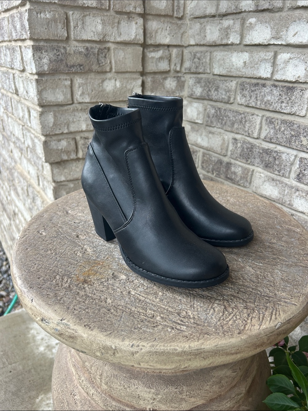 DV by Dolce Vita Matte Black Block Heel Ankle Boots
